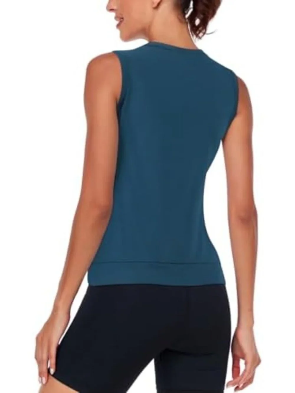 Crossover Hem Crop Tank Top for Women | Yoga & Workout Athletic Shirt